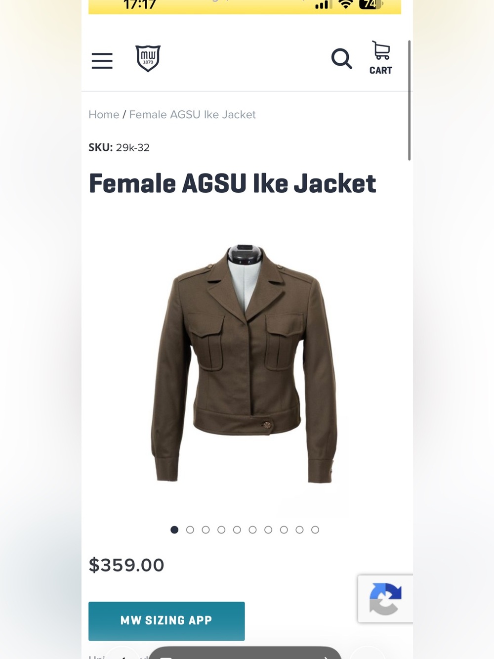 NWT Female Ike AGSU jacket